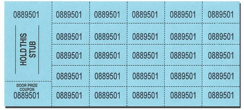 تذاكر المزاد - 500 ورقة - أزرق